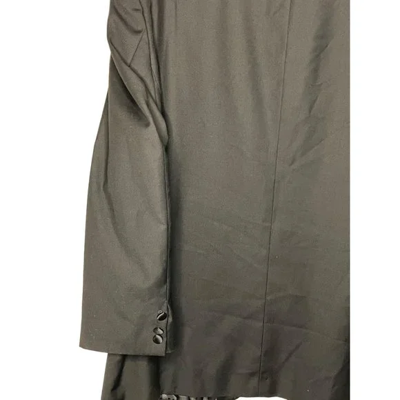 Carlo Losso 150 Performance sports coat black size 44R 2 button front high twist